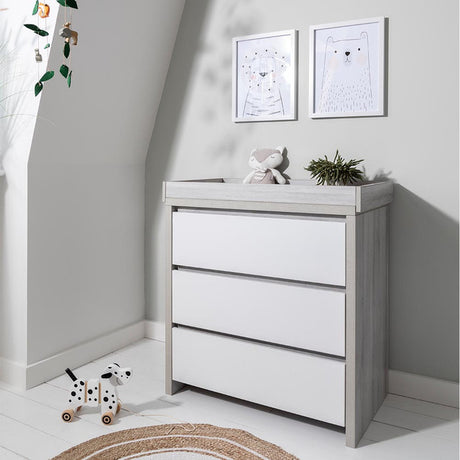 Tutti Bambini Modena Chest Changer / Dresser - White & Grey Ash