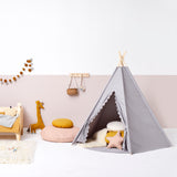 The Little Green Sheep Children's Teepee Play Tent - Grey