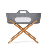 SnuzBaskit Dark Grey Moses Basket & Natural Stand