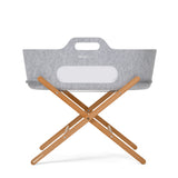 SnuzBaskit Light Grey Moses Basket & Natural Stand