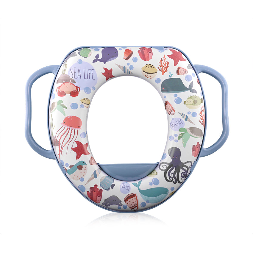 Lorelli Soft Toilet Training Seat With Handles - Blue Sea