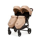 Ickle Bubba Venus Prime Double Stroller - Biscuit