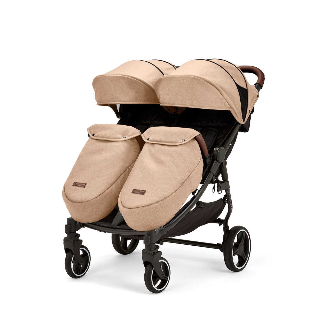 Ickle Bubba Venus Prime Double Stroller - Biscuit