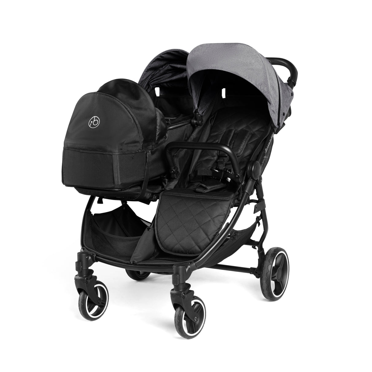 Ickle Bubba Venus Prime Double Stroller - Grey