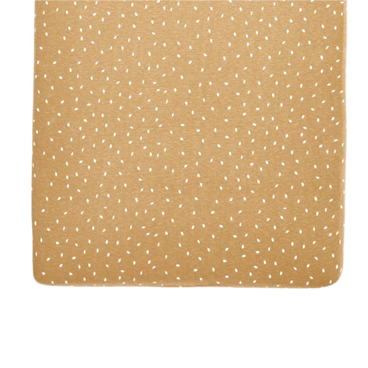 Little Green Sheep Organic Crib Fitted Sheet 35x80cm - Honey Rice