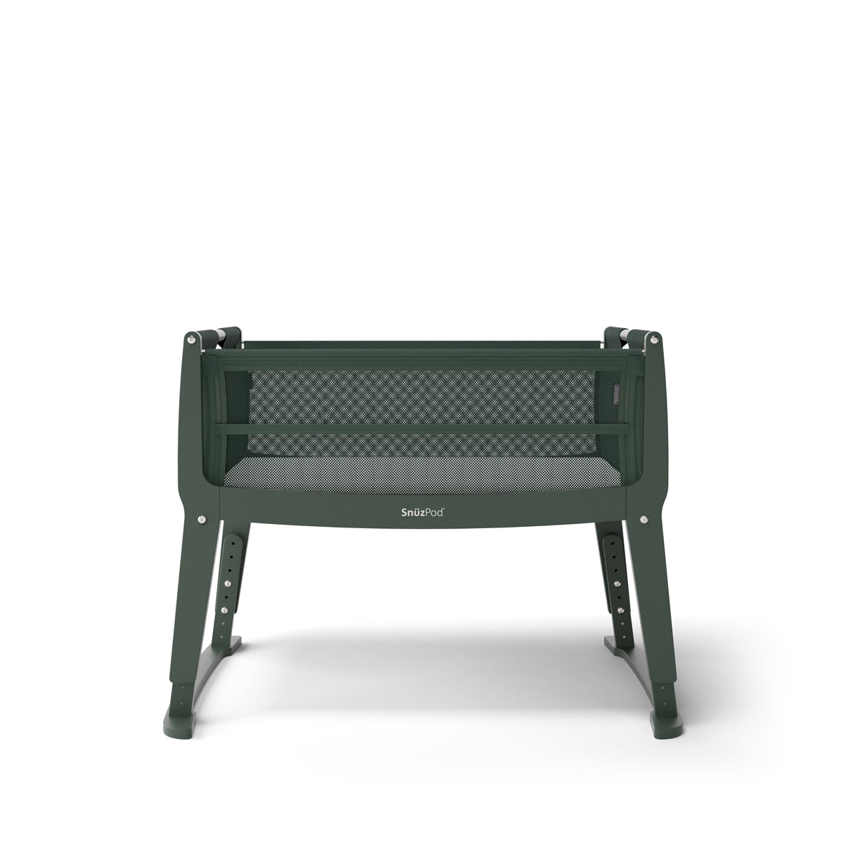 SnuzPod Studio Co-Sleeper Bedside Crib & Mattress - Berlin Green