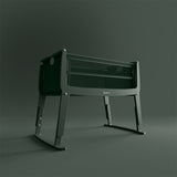 SnuzPod Studio Co-Sleeper Bedside Crib & Mattress - Berlin Green