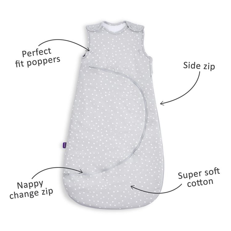 SnuzPouch Winter Sleeping Bag | 2.5 Tog | 0-6 Months  – White Spots