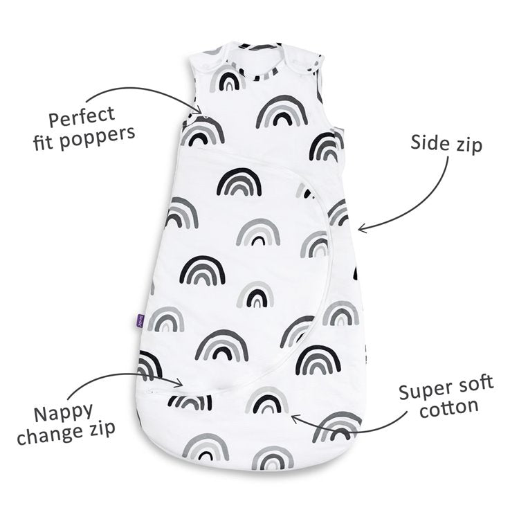 SnuzPouch Winter Sleeping Bag | 2.5 Tog | 0-6 Months  – Mono Rainbow