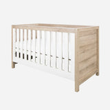 Tutti Bambini Modena 3 Piece Nursery Furniture Set with Cot Bed, Dresser & Wardrobe - White & Oak