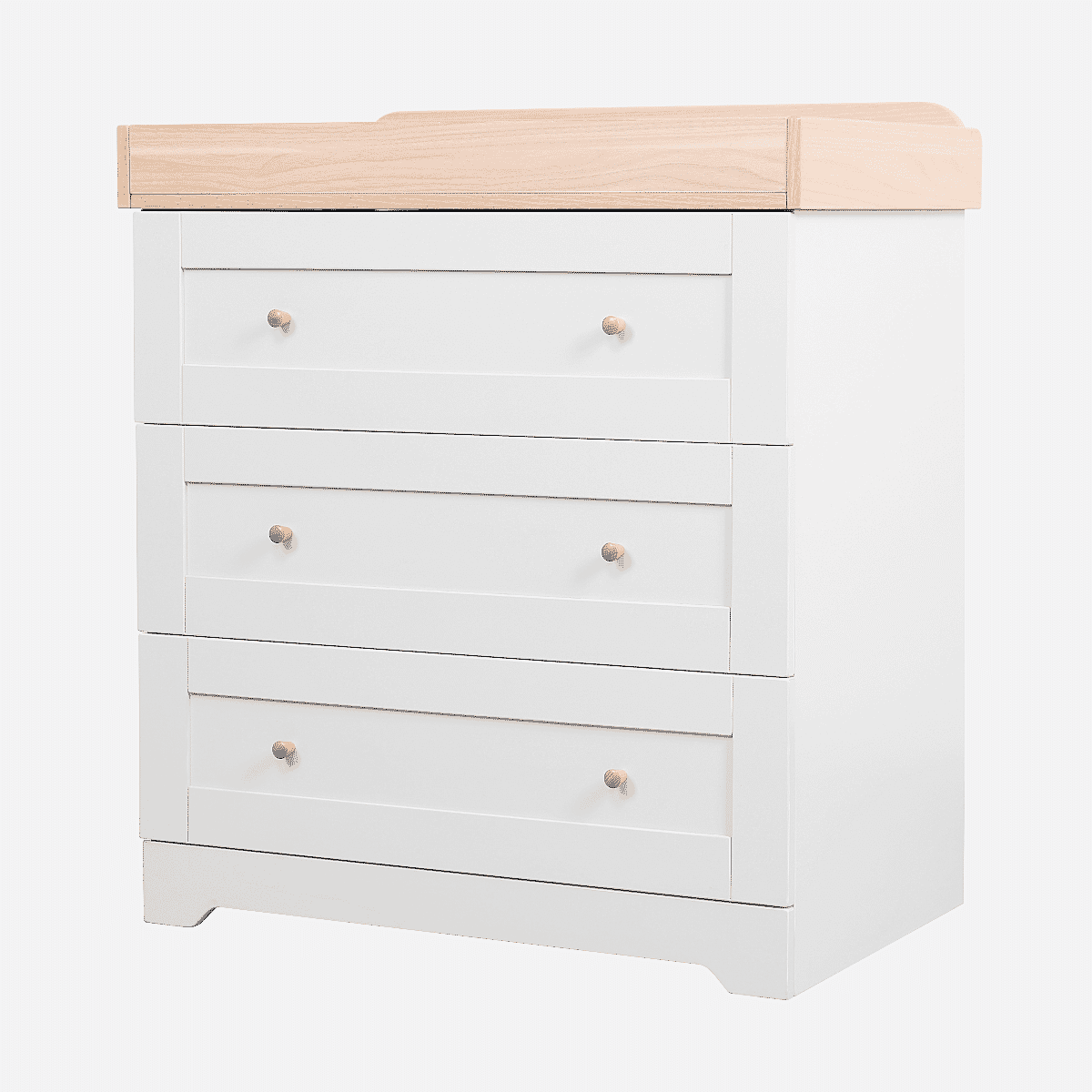 Tutti Bambini Rio Nursery Dresser / Chest Changer - Dove Grey / Oak