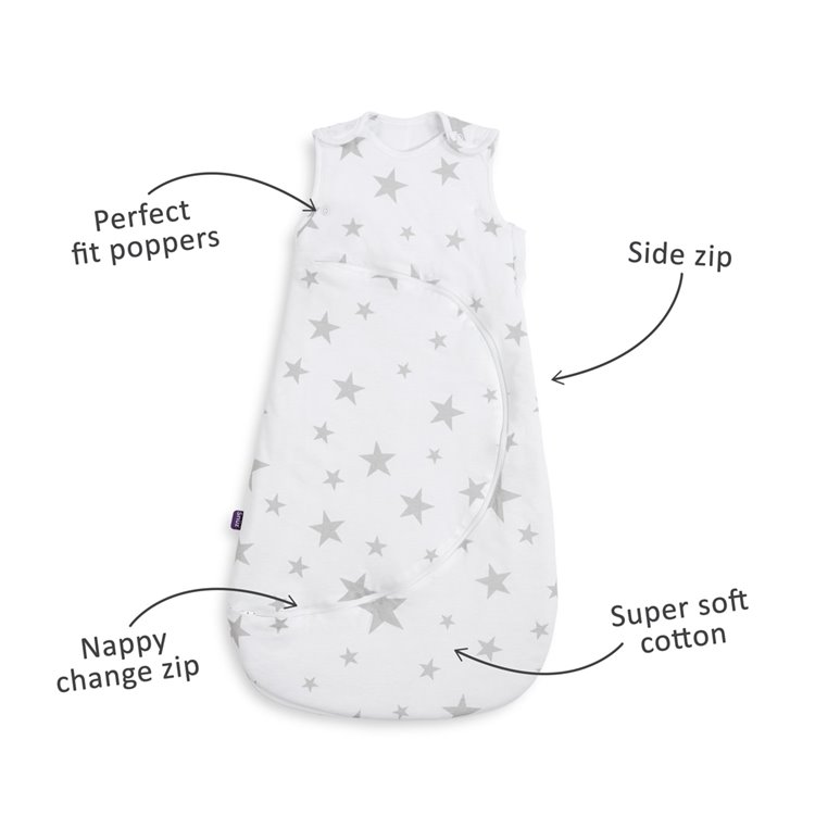 SnuzPouch Winter Sleeping Bag | 2.5 Tog | 6-18 Months  – Grey Stars