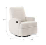 Obaby Madison Swivel Glider Recling Chair - Bouclé Style