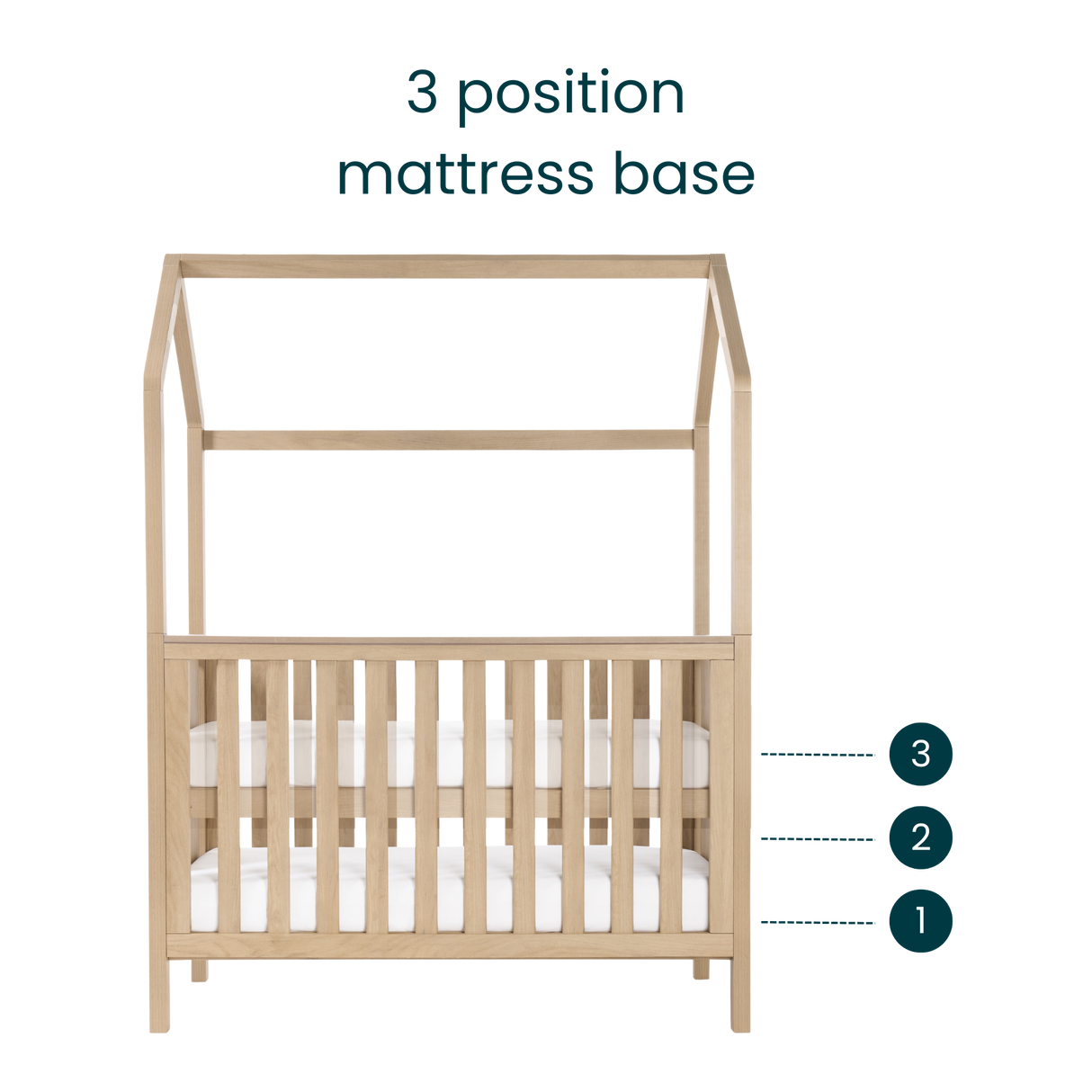 Tutti Bambini Casa Mini Cot Bed - Harvest Oak