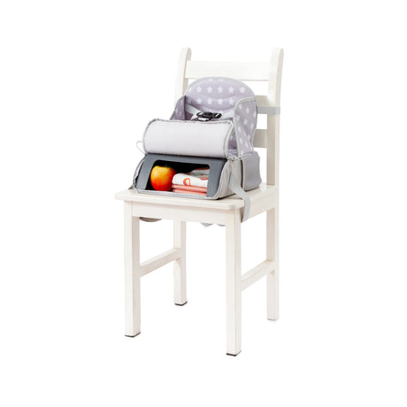 Baby to Love Travel Up Backpack Chair & Booster Seat - White Stars