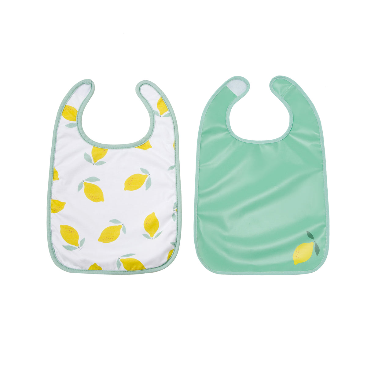 Baby to Love Cotton Jersey Bibs 2 Pack - Happy Lemon