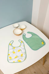 Baby to Love Cotton Jersey Bibs 2 Pack - Happy Lemon