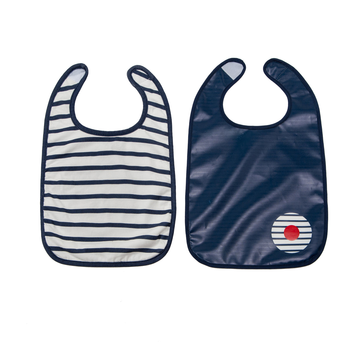 Baby to Love Cotton Jersey Bibs 2 Pack - Blue Stripes