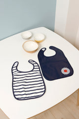 Baby to Love Cotton Jersey Bibs 2 Pack - Blue Stripes