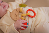 Little Big Friends Wooden Baby Rattle - Dino