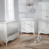 Cuddleco Clara Double Nursery Wardrobe - Satin White