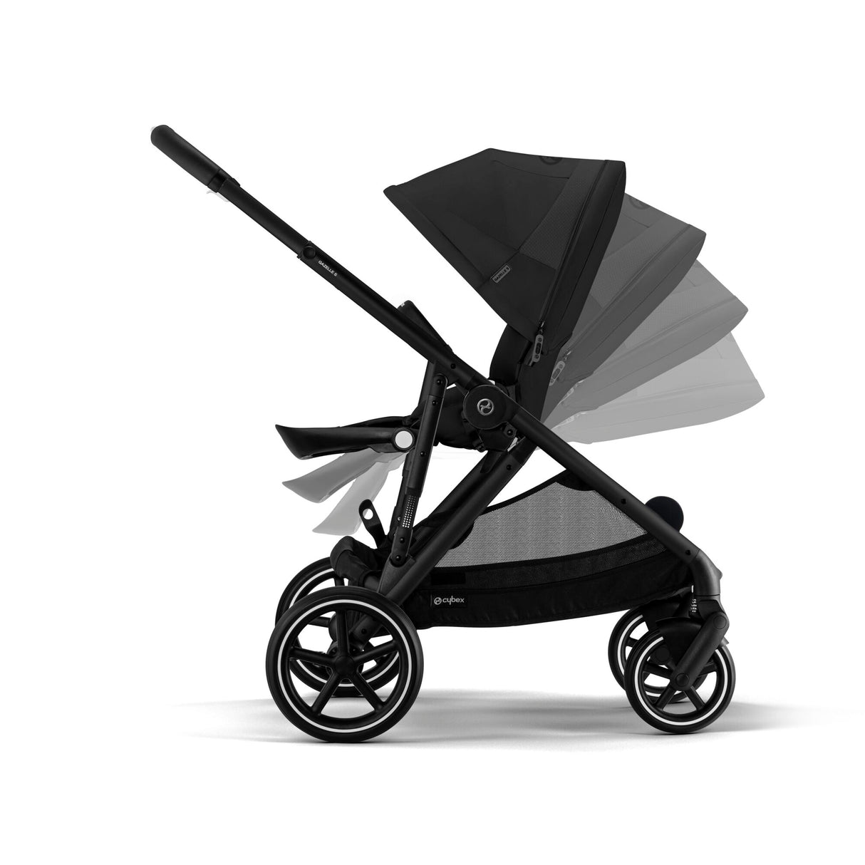 Cybex Gazelle S Twin Pushchair with Second Seat Unit - Moon Black