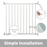 Callowesse Metal Screw Fitted Baby Stair Gate W76-81cm - White