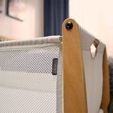 SnuzPod Studio Co-Sleeper Bedside Crib & Mattress - Stockholm Natural