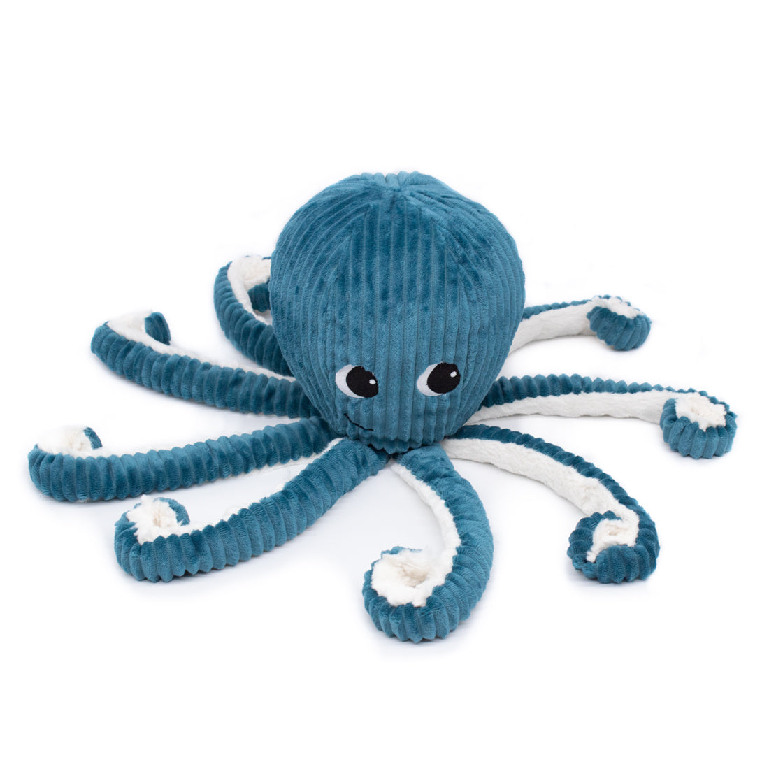 Les Ptipotos Plush Cuddly Toy: Olly the Octopus Dad & Baby - Blue