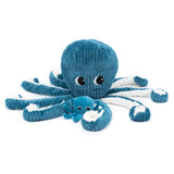 Les Ptipotos Plush Cuddly Toy: Olly the Octopus Dad & Baby - Blue