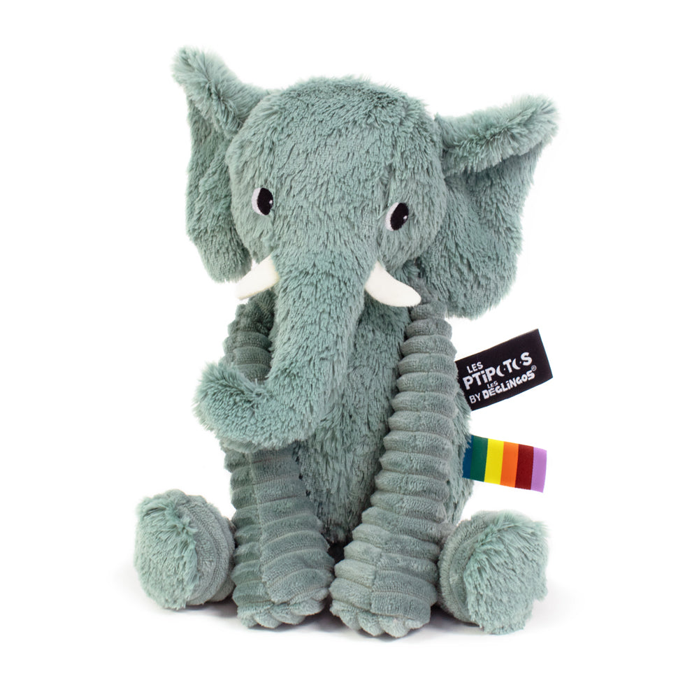 Les Ptipotos Plush Cuddly Toy: Eddie the Elephant - Green