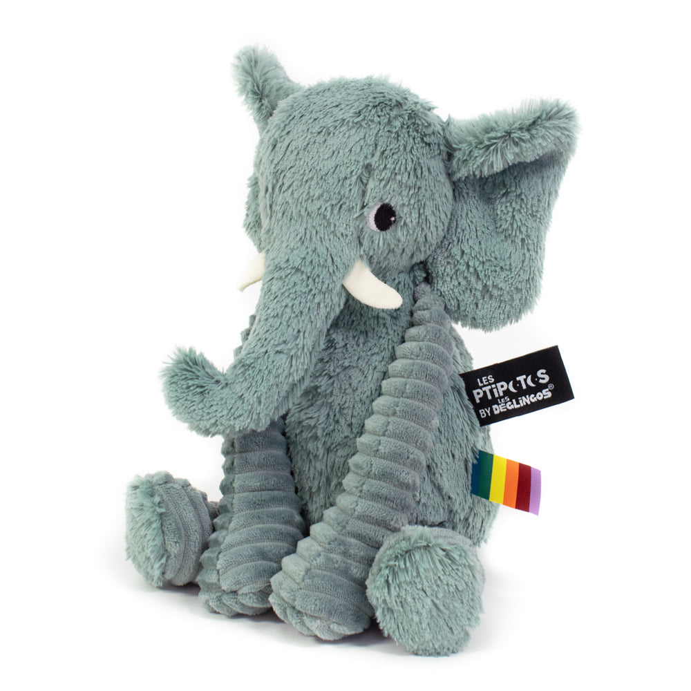 Les Ptipotos Plush Cuddly Toy: Eddie the Elephant - Green