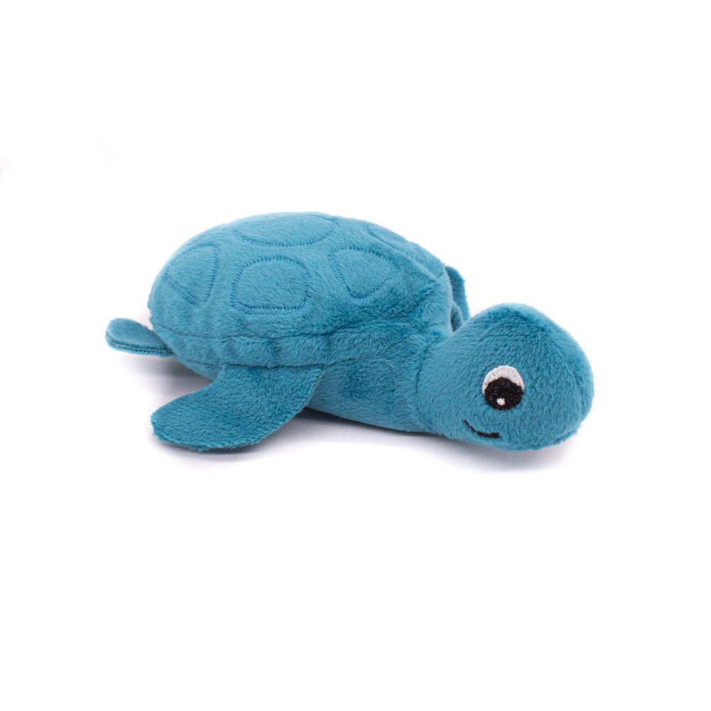 Les Ptipotos Plush Cuddly Toy: Tilly the Turtle Mum & Baby - Blue