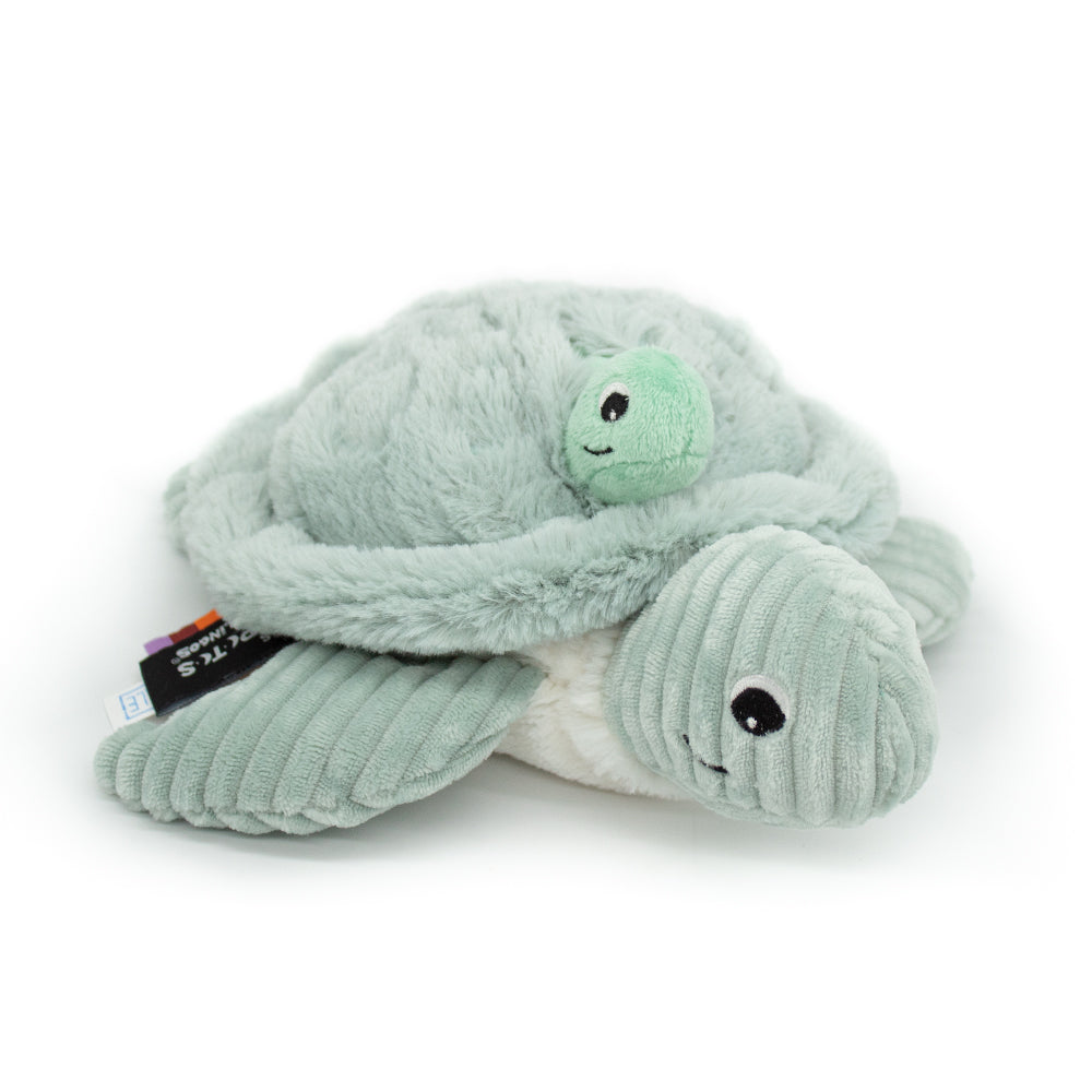 Les Ptipotos Plush Cuddly Toy: Tilly the Turtle Mum & Baby - Mint