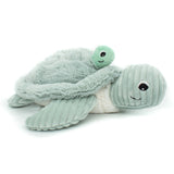 Les Ptipotos Plush Cuddly Toy: Tilly the Turtle Mum & Baby - Mint