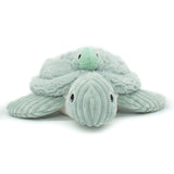 Les Ptipotos Plush Cuddly Toy: Tilly the Turtle Mum & Baby - Mint