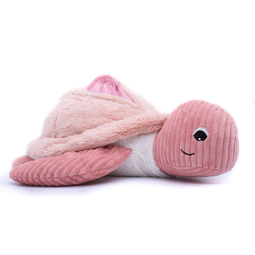 Les Ptipotos Plush Cuddly Toy & Pyjama Holder: Tilly the Giant Turtle - Pink