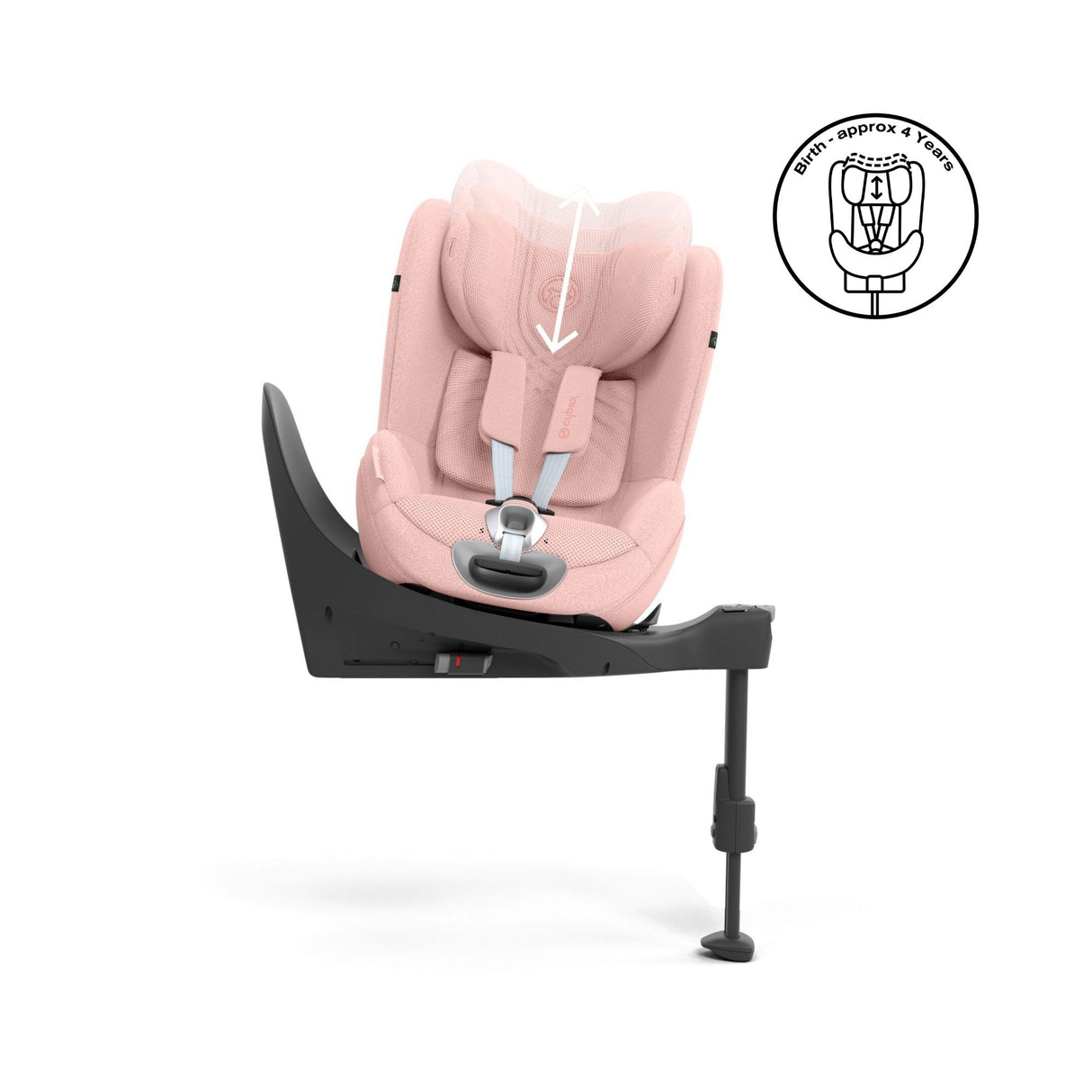 Cybex Sirona T Rotating Car Seat - PLUS - Peach Pink