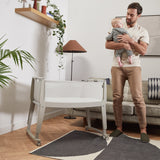 SnuzPod Studio Co-Sleeper Bedside Crib & Mattress - Oslo Grey