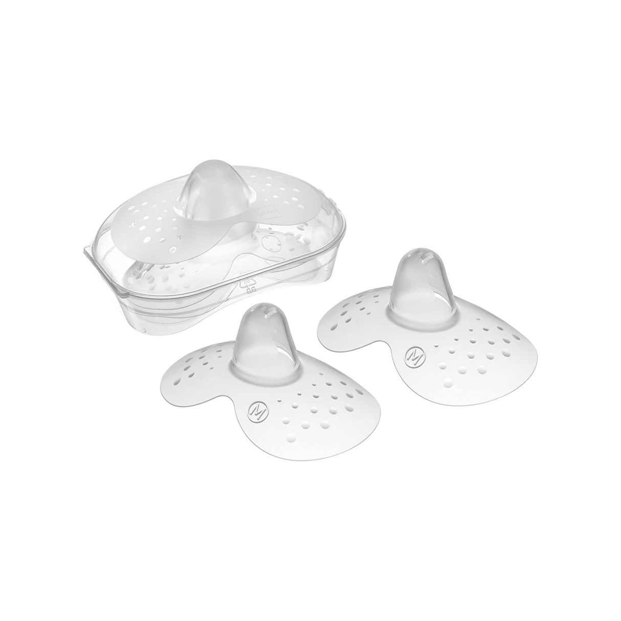 MAM Breast Protector Nipple Shields Twin Pack & Case – Medium (Size 2 / 20mm)