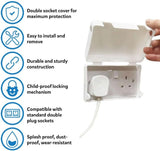 BabySecurity Double Electric Plug Socket Cover - White