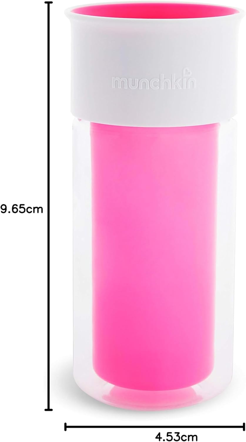 Munchkin 9oz Miracle 360 Spill-Proof Personalised Insulated Cup - Pink