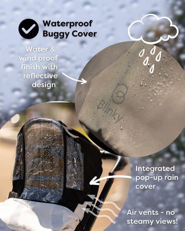 BlinkyWarm Universal 5 in 1 Pushchair Raincover & Footmuff - Space