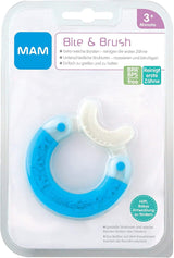 MAM Bite & Brush Teether Ring - Blue