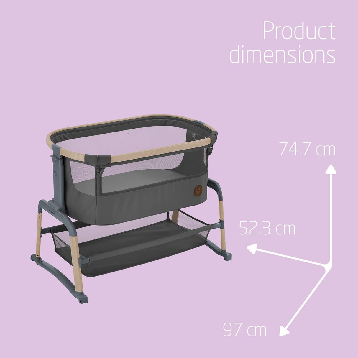 Maxi-Cosi Iora Air Co-Sleeper Crib - Beyond Graphite