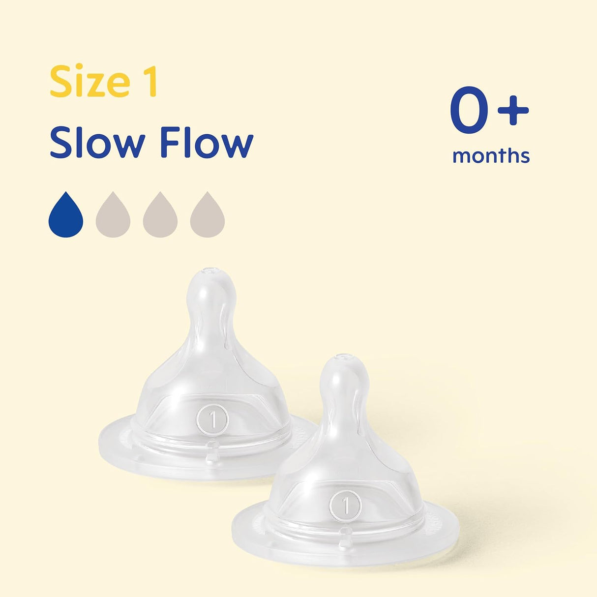 MAM Slow Flow Teats (Size 1 / 0 Months +) - 2 Pack