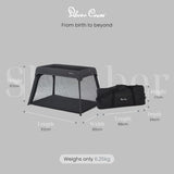 Silver Cross Slumber 3-in-1 Travel Cot & Playpen - Carbon Black