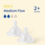 MAM Medium Flow Teats (Size 2 / 2 Months+) – 2 Pack