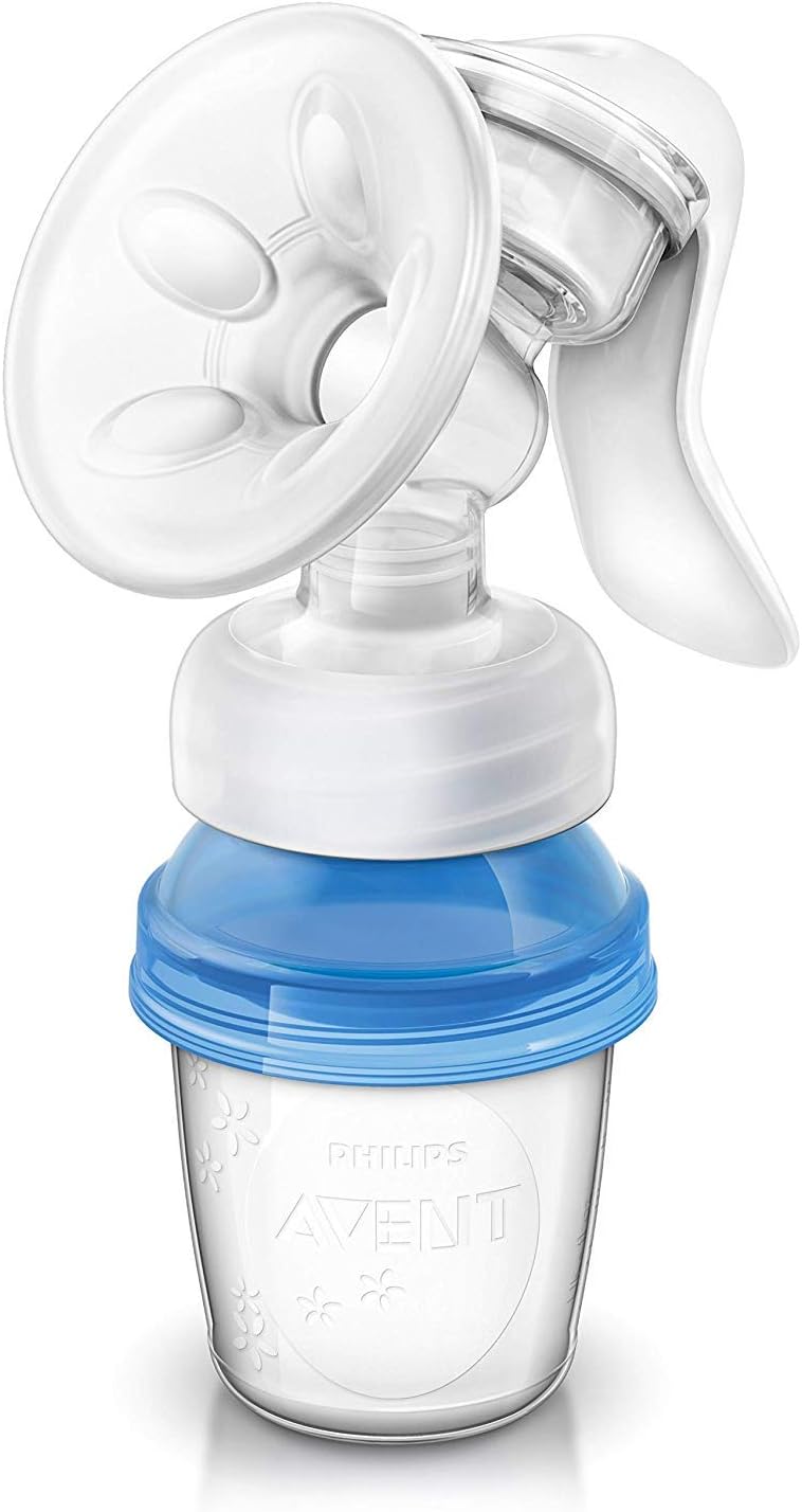 Philips Avent Manual Breast Pump with 3 Cups - Blue