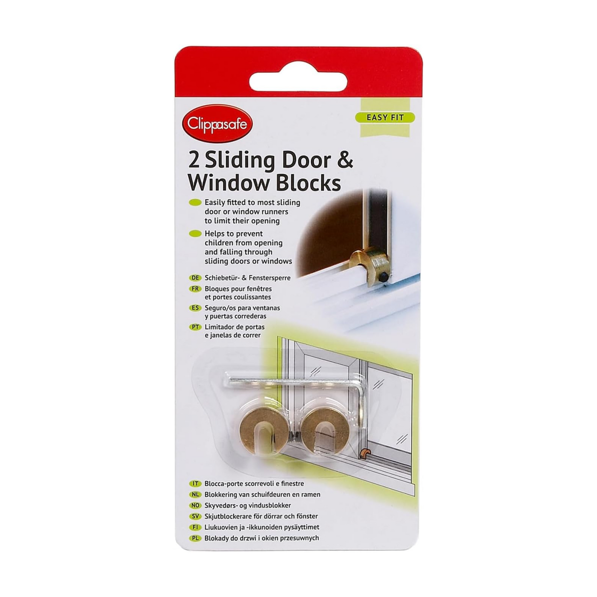 Clippasafe Sliding Window and Door Blocks – 2 Pack